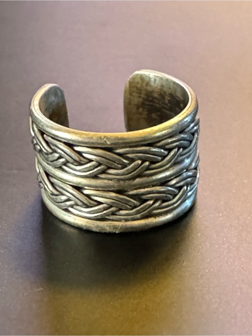 Sterling Silver Double Braided Celtic Style Ear Cuff - 0.5”